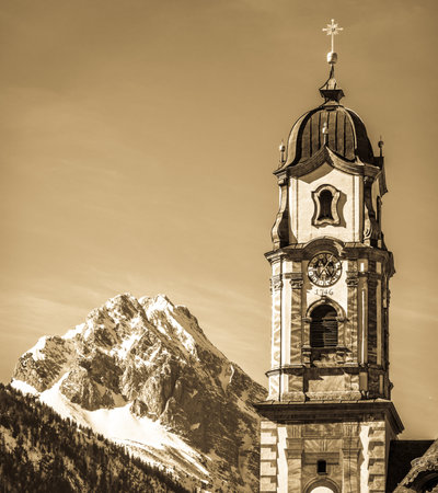 old town of mittenwald - bavariaのeditorial素材