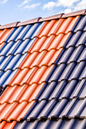 different roof tiles - close upの写真素材