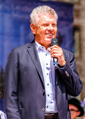 Munich, Germany - June 15: lord mayor dieter reiter at a speech for the stadtgruendungsfest in munich on june 15, 2019のeditorial素材