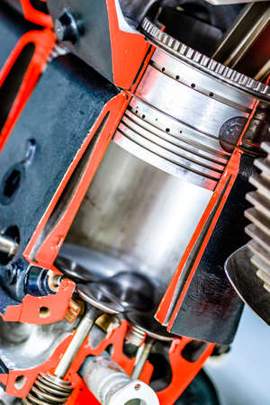 cylinder of a motor - cross-sectionの写真素材