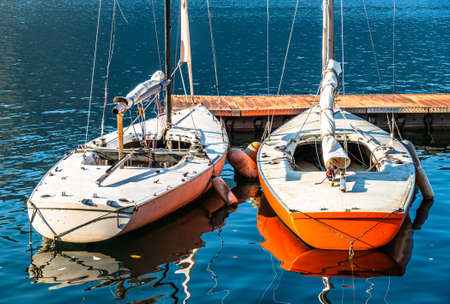 sailboats at a harbor - photoの写真素材