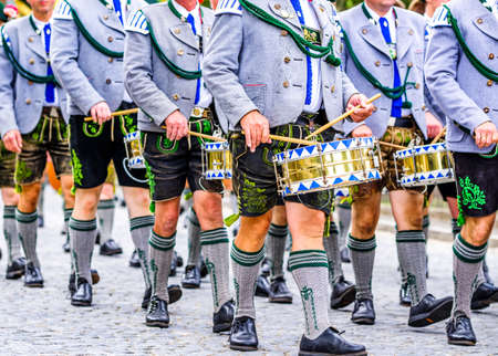 part of a typical bavarian brass bandの写真素材