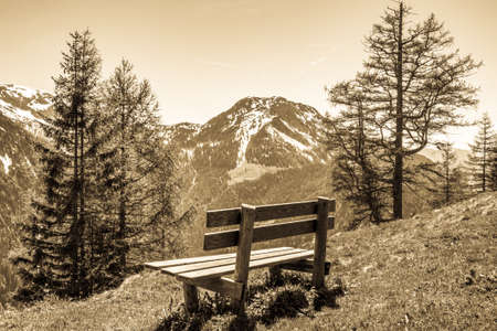 view from feilkopf mountain in austriaの写真素材