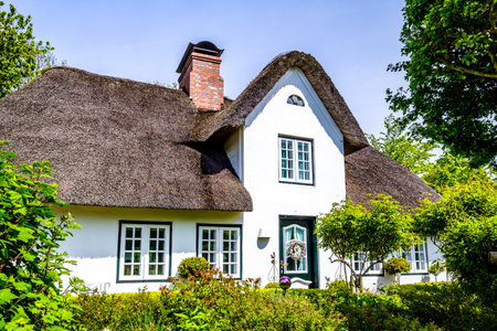 old frame house in north germany - northseaのeditorial素材