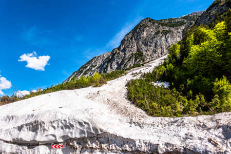 falzthurntal valley in austria - snowslide