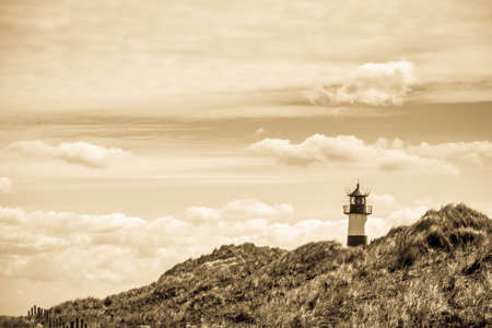 typical lighthouse at the northsea - syltの写真素材