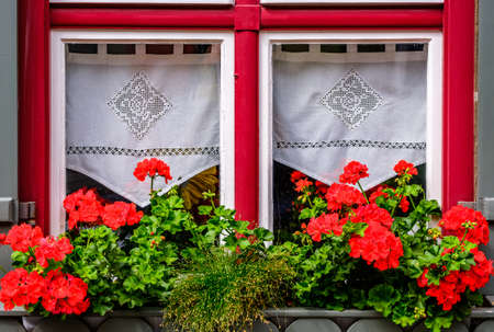 old facade at a house in bavariaの写真素材