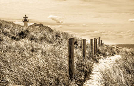 typical lighthouse at the northsea - syltの写真素材