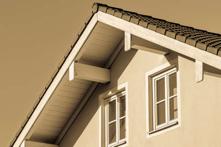 modern roof at a house