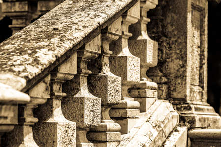 old balustrade at a historic building