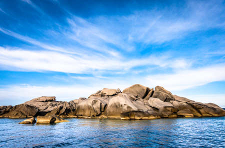 famous island lavezzi near corsicaの写真素材