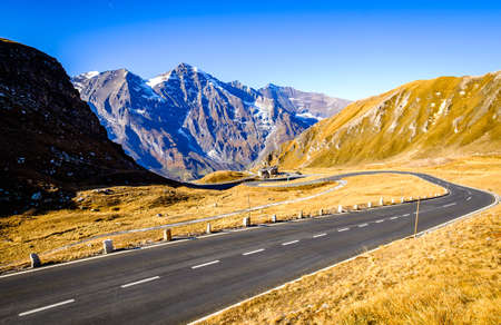 landscape at the grossglockner mountain in austriaの写真素材