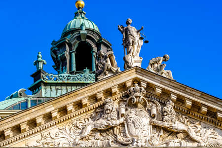 historic munich courthouse - bavaria, germanyの写真素材
