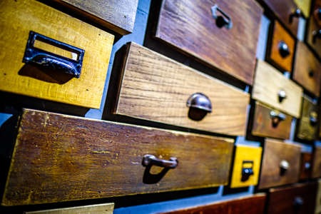 old filing cabinet - front viewの写真素材