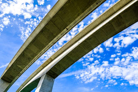 elevated road at the european alps - austriaの写真素材