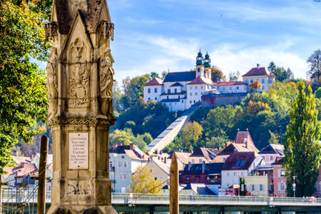 old town of the famous bavarian village passauの写真素材