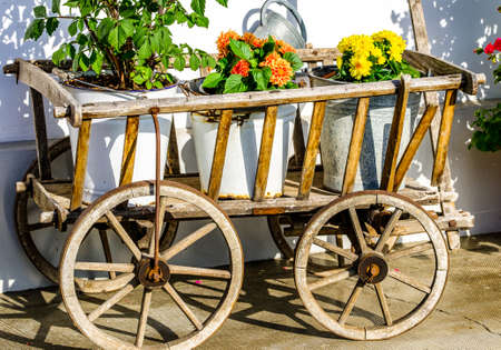part of an old cart - closeupの写真素材