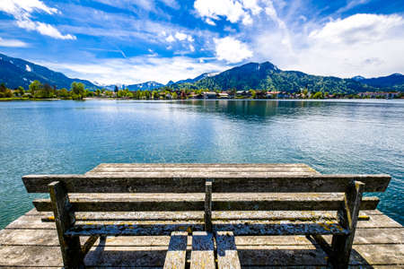 scenery at the tegernsee lake in bavaria - germanyの写真素材