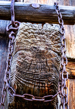 old rusty chains - close upの写真素材