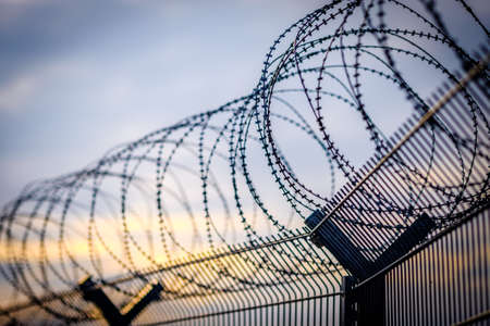 barbed wireの写真素材