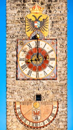 famous old town of sterzing in italyの写真素材