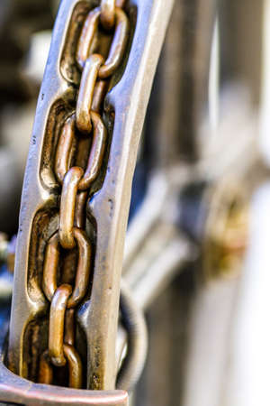 old rusty chains - close upの写真素材