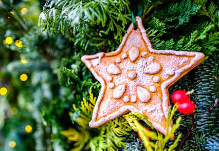 modern christmas decoration - close up - photoの写真素材