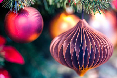 modern christmas decoration - close up - photo