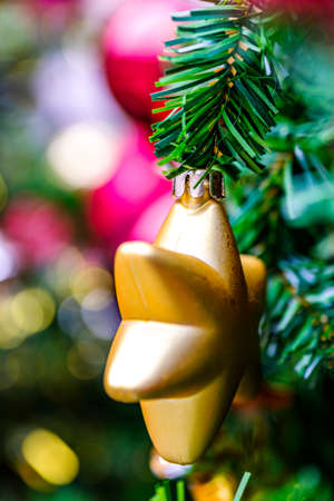 modern christmas decoration - close up - photoの写真素材