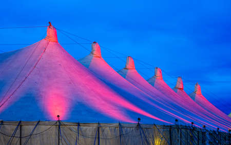 old tent at a festival