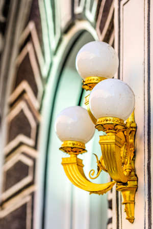 beautiful old streetlamp - close upの写真素材