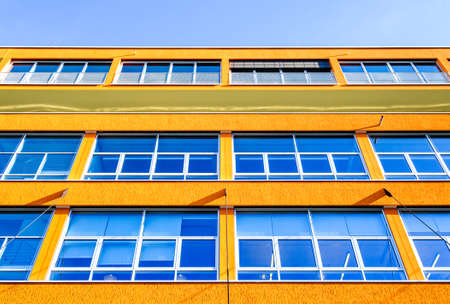 facade of a modern office buildingの写真素材