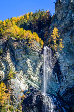 nice small waterfall at a forest