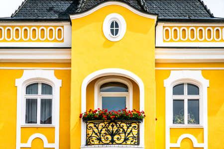 typical balcony at a facadeの写真素材