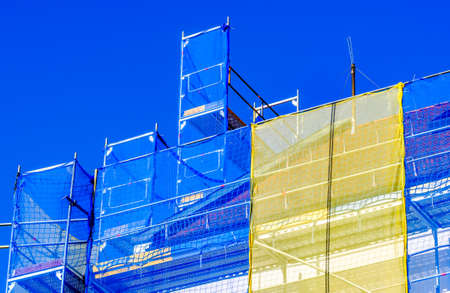 modern scaffolding at a construction site - photoの写真素材