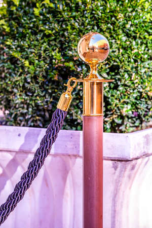 old brass pole at a hotel