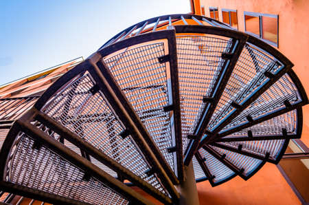 spiral staircase at a modern building