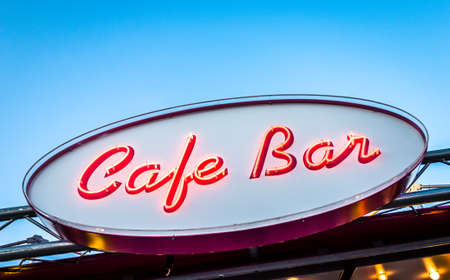 old cafe sign in austriaの写真素材