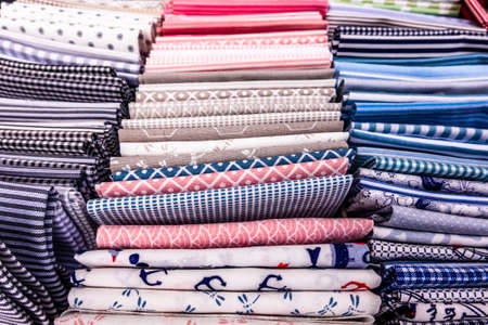 rests of textiles - nice backgroundの写真素材