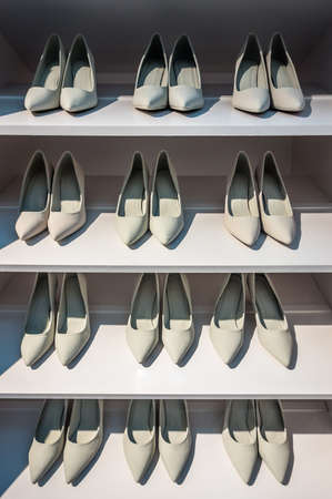 identical gray women shoes - photoの写真素材