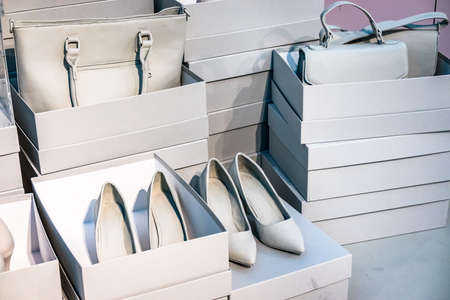 identical gray women shoes - photoの写真素材