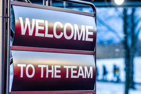 welcome to the team sign - photo