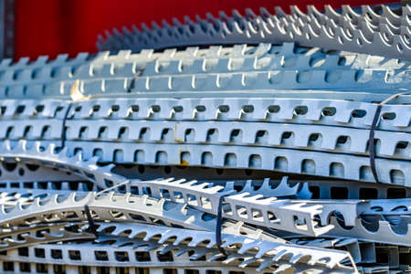metal parts at a construction site - photo