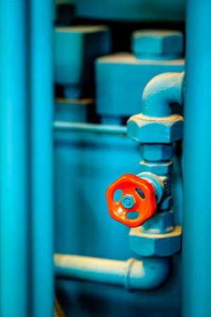 old valve and tube - closeupの写真素材