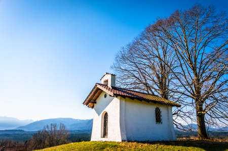 typical bavarian church at the european alpsの写真素材