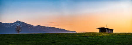 landscape near benediktbeuern - bavaria - germanyの写真素材