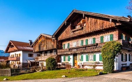 landscape and village wackersberg near bad toelz - bavariaのeditorial素材