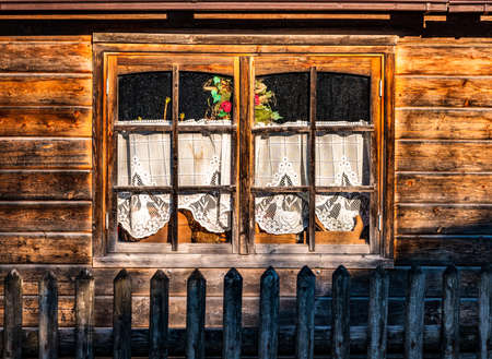 old window at a farmhouse - photoの写真素材