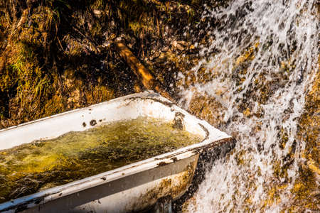 bathtub at a waterfall - photoの写真素材