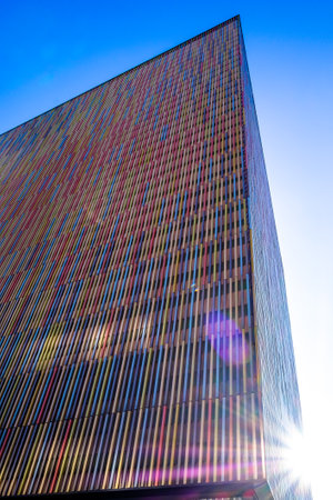Munich, Germany - January 22: facade of the famous museum Brandhorst in munich on January 22, 2020のeditorial素材